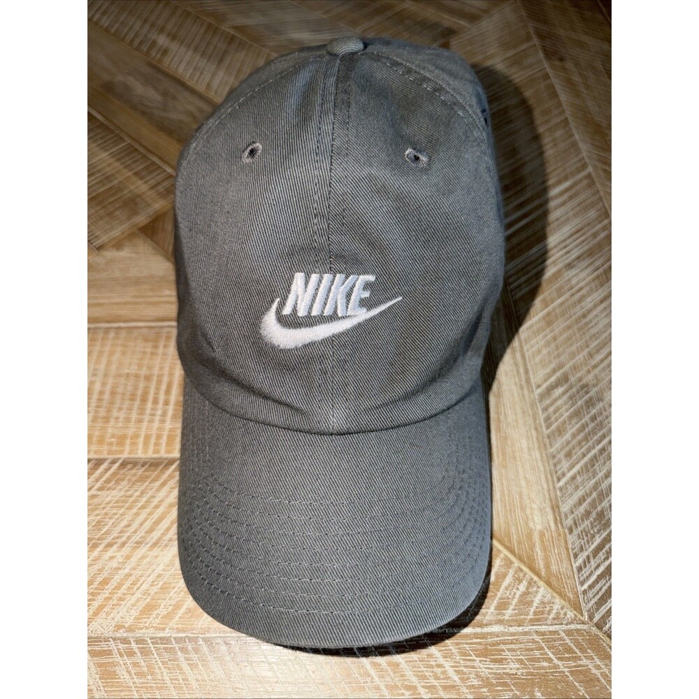 Nike Heritage 86 Futura Hat Embroidered Swoosh Logo Dad Cap Grey 913011-069